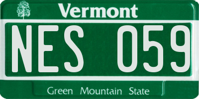 VT license plate NES059