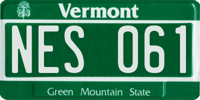 VT license plate NES061