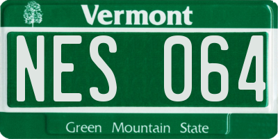 VT license plate NES064