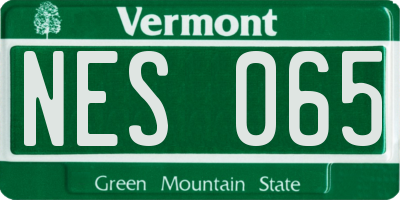 VT license plate NES065