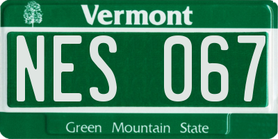 VT license plate NES067