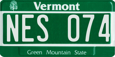 VT license plate NES074