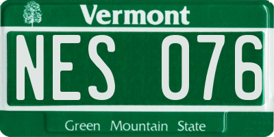 VT license plate NES076
