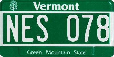 VT license plate NES078