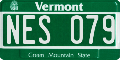 VT license plate NES079