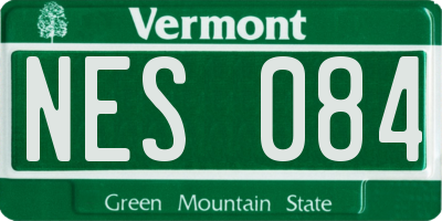 VT license plate NES084