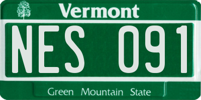 VT license plate NES091
