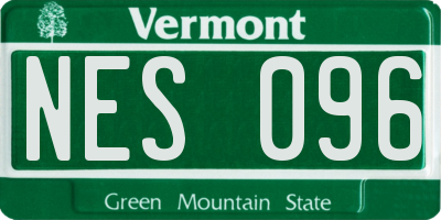 VT license plate NES096
