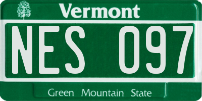 VT license plate NES097
