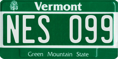 VT license plate NES099