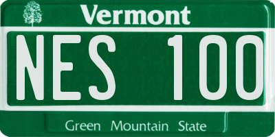 VT license plate NES100