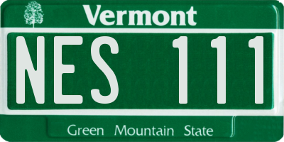 VT license plate NES111