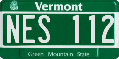 VT license plate NES112