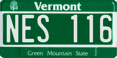 VT license plate NES116