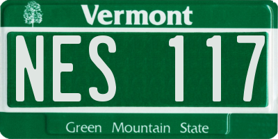 VT license plate NES117