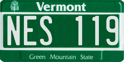 VT license plate NES119