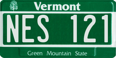 VT license plate NES121