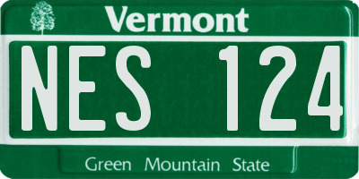VT license plate NES124