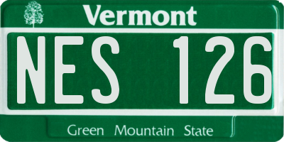VT license plate NES126