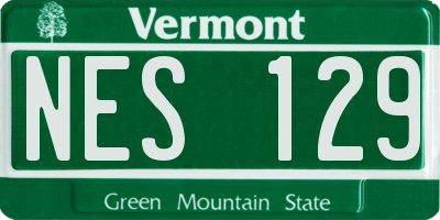 VT license plate NES129