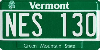 VT license plate NES130