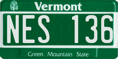 VT license plate NES136