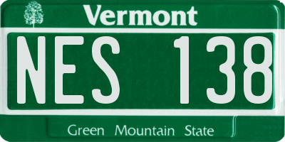 VT license plate NES138