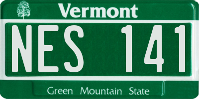 VT license plate NES141