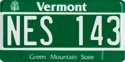 VT license plate NES143