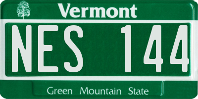 VT license plate NES144