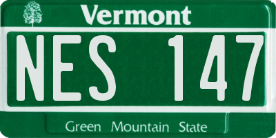 VT license plate NES147
