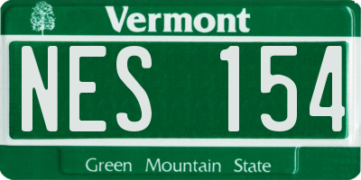 VT license plate NES154