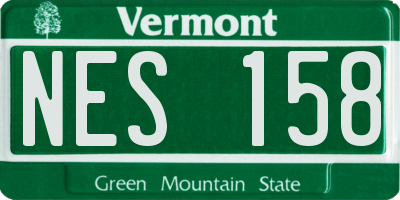 VT license plate NES158