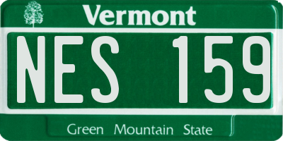 VT license plate NES159