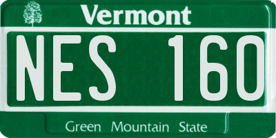 VT license plate NES160