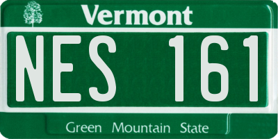 VT license plate NES161