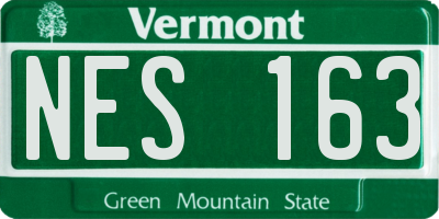VT license plate NES163