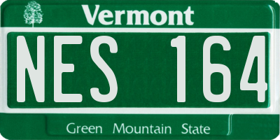 VT license plate NES164
