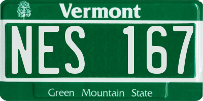 VT license plate NES167