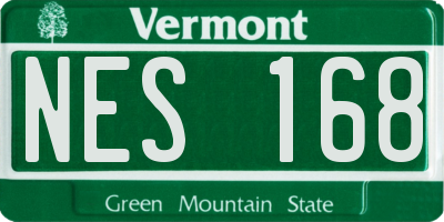 VT license plate NES168