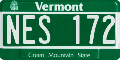 VT license plate NES172