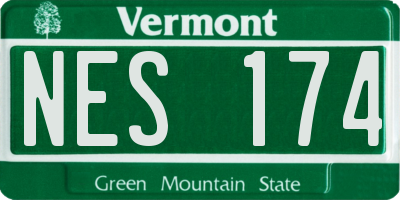 VT license plate NES174