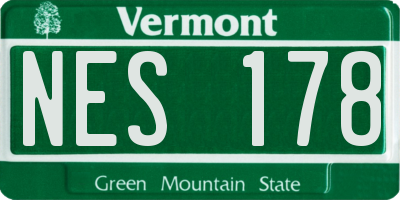 VT license plate NES178