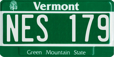 VT license plate NES179
