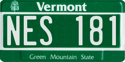 VT license plate NES181