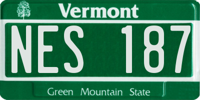 VT license plate NES187