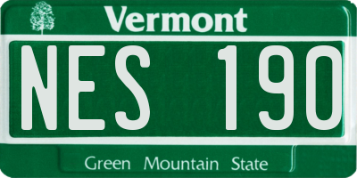 VT license plate NES190