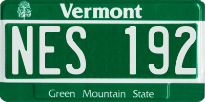 VT license plate NES192