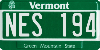 VT license plate NES194