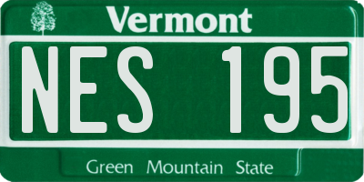 VT license plate NES195